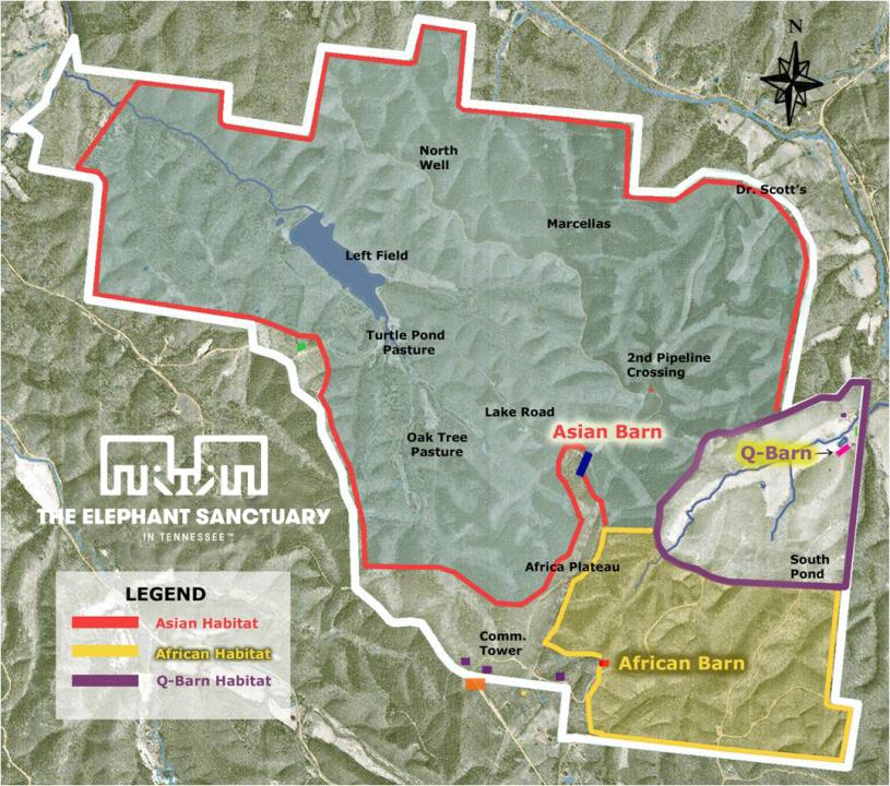 Photo Of Sanctuary Map 2016 Photo Of Sanctuary Map 2016 At The Elephant Sanctuary In Tennessee